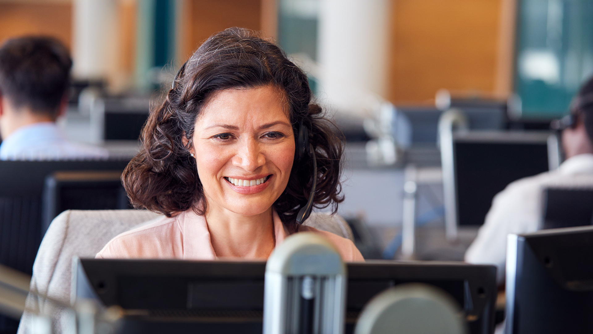 Woman on a computer
