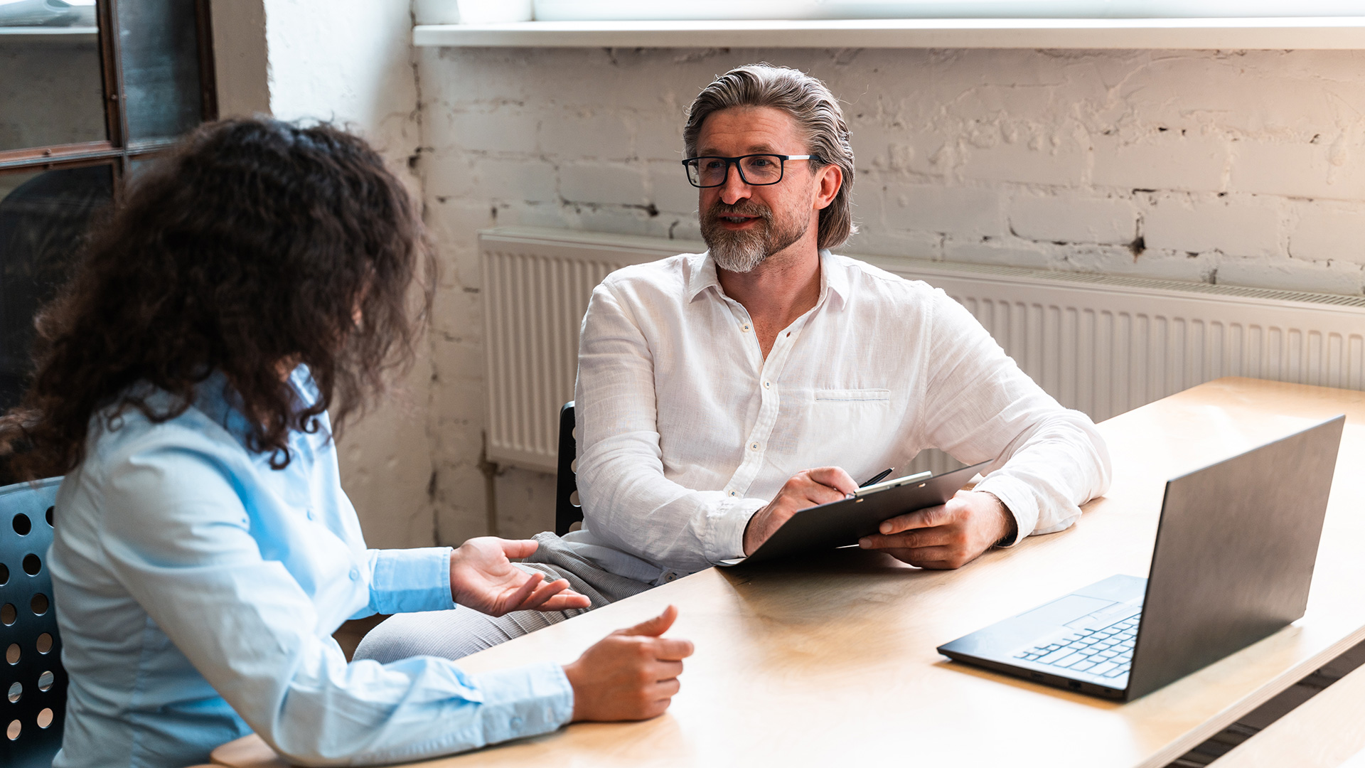Team meeting in an office