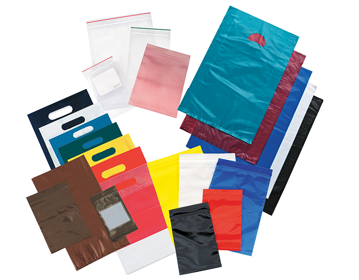 Group of different colored bags provided by Associated Bag Company