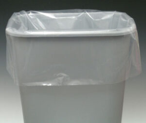 Clear Low Density Polyethylene Gusseted Liners on a Roll - 1.5 Mil