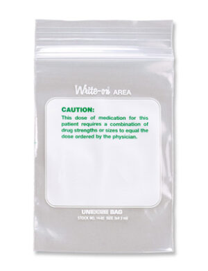 Unit Dose Write-on® Zipper Bags - 2 Mil