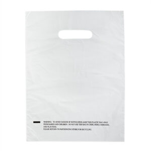 High Density Polyethylene Merchandise Bags with Die-Cut Handle - .65 Mil