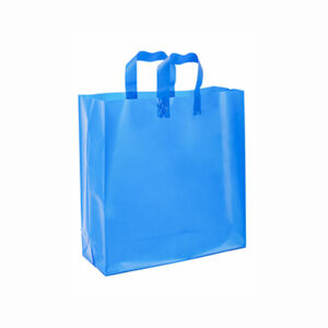Colored Frosted High Density Polyethylene Tote Bags - 3 Mil