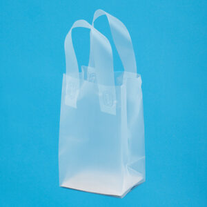 Clear Frosted High Density Polyethylene Tote Bags - 3 Mil