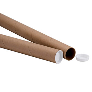 Mailing Tubes with Plastic End Plugs - Kraft
