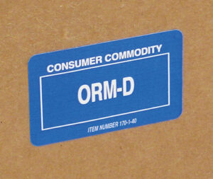 Consumer Commodity ORM-D Label