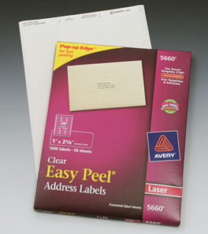 Avery® Easy Peel® Laser Printer Labels - Clear