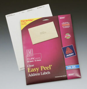 Avery® Easy Peel® Inkjet Printer Labels - Clear