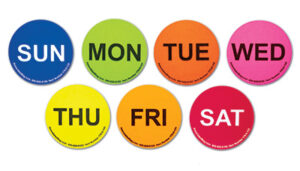 Days of the Week Inventory Easy Order Packs - Round