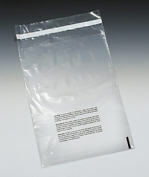Permanent Adhesive Bags with Vent Hole and Suffocation Warning - 2 Mil