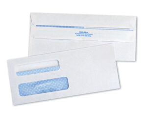 Self-Sealing Double Window Business Envelopes - 24 lb