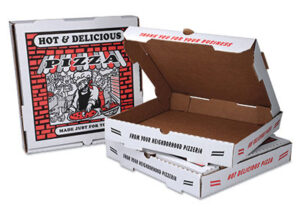 White Corrugated Printed Pizza Boxes