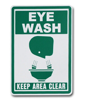 Adhesive Vinyl Eyewash Signs - 4 Mil