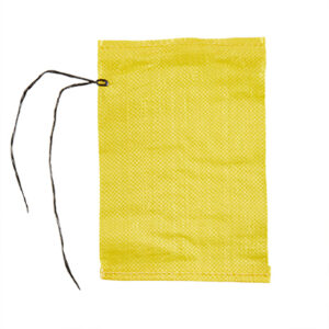 Yellow Woven Polypropylene Bags with Tie Strings