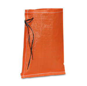 Orange Woven Polypropylene Bags with Tie Strings