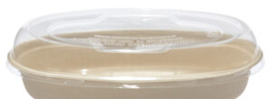 Clear Compostable Lids - 32 oz., Natural