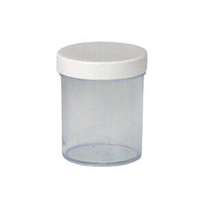 Wide-Mouth Jars with White Caps - Clear