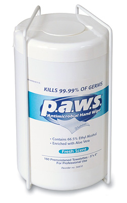 Wall Bracket for P.A.W.S Antimicrobial Hand Wipes Pop-up Canister