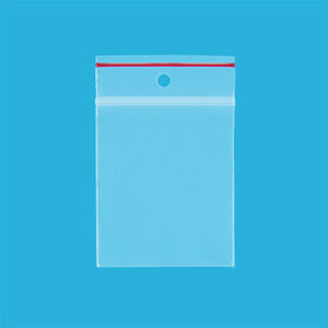 Minigrip® Red Line™ Zipper Bags with Hang Hole - 4 Mil