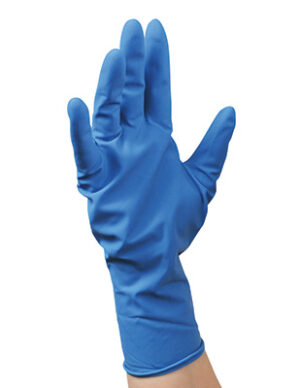 11.6" MICROFLEX® Safegrip Blue Powder-Free Latex Exam Gloves - 11 Mil