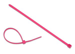 Fluorescent Self-Locking Nylon Ties - 18 lb Tensile Strength