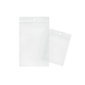 Polypropylene Zipper Bags with Hang Hole - 4 Mil